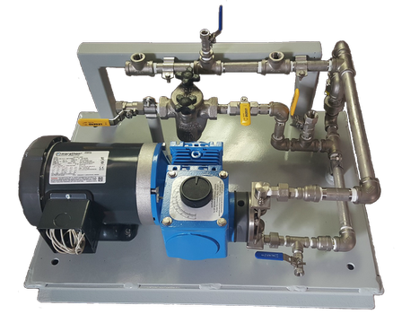 Madden JN series chemical dosing skid with diaphragm pump